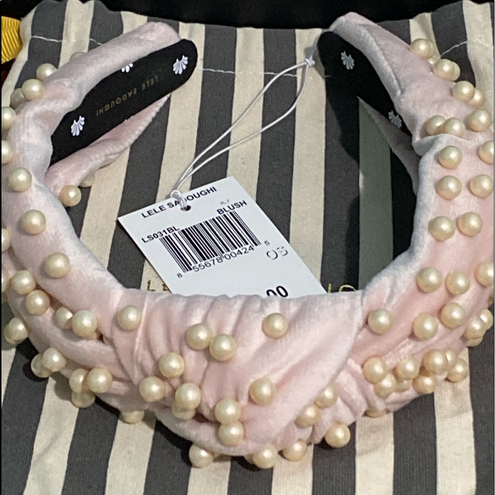 Lele Sadoughi Blush Pearl Headband